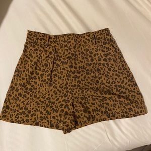 Leopard print shorts